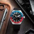 Dumas GMT Automatic Blue & Red  / Stainless Steel | Black Dial