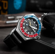 Dumas GMT Automatic Blue & Red  / Stainless Steel | Black Dial