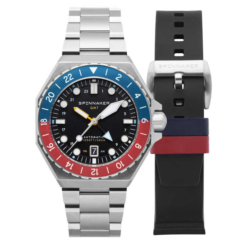 Dumas GMT Automatic Blue & Red  / Stainless Steel | Black Dial