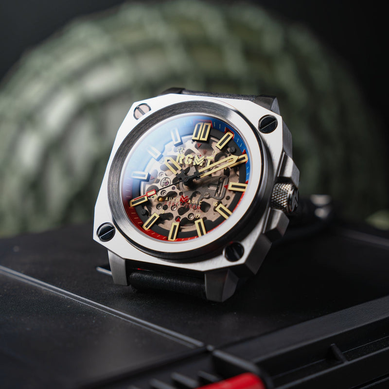 Altimeter Skeleton Automatic Black / Leather | Black Dial
