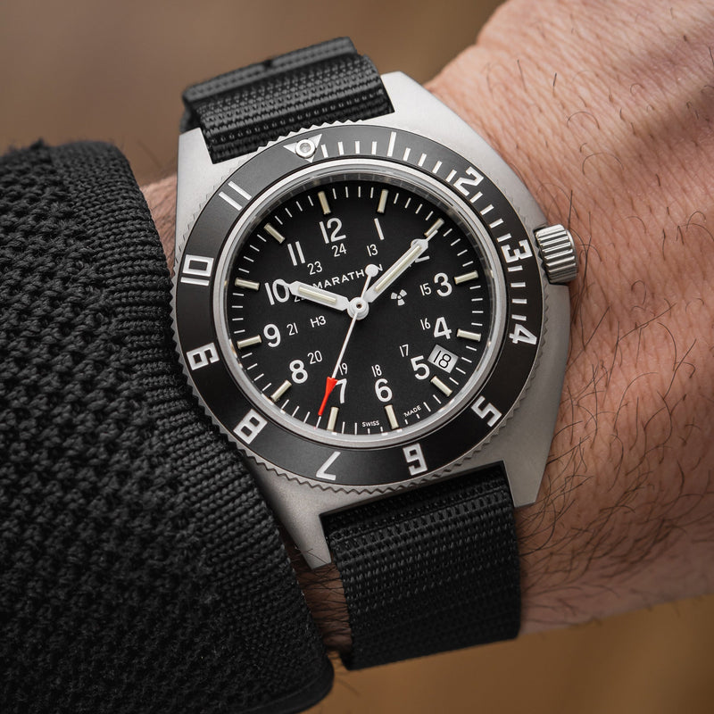 41mm Steel Navigator w/ Date (SSNAV-D) on Ballistic Nylon MARATHON