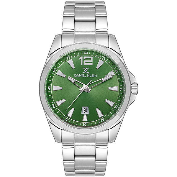 Sunray - Date - Stainless Strap - DK13670 Silver / Green Dial | Green Dial
