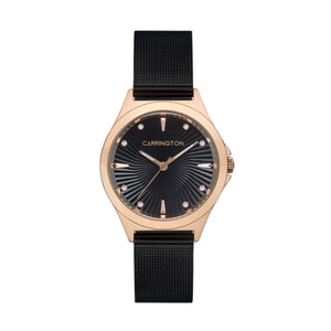 Carrington Rania Black / Stainless Steel Black Dial
