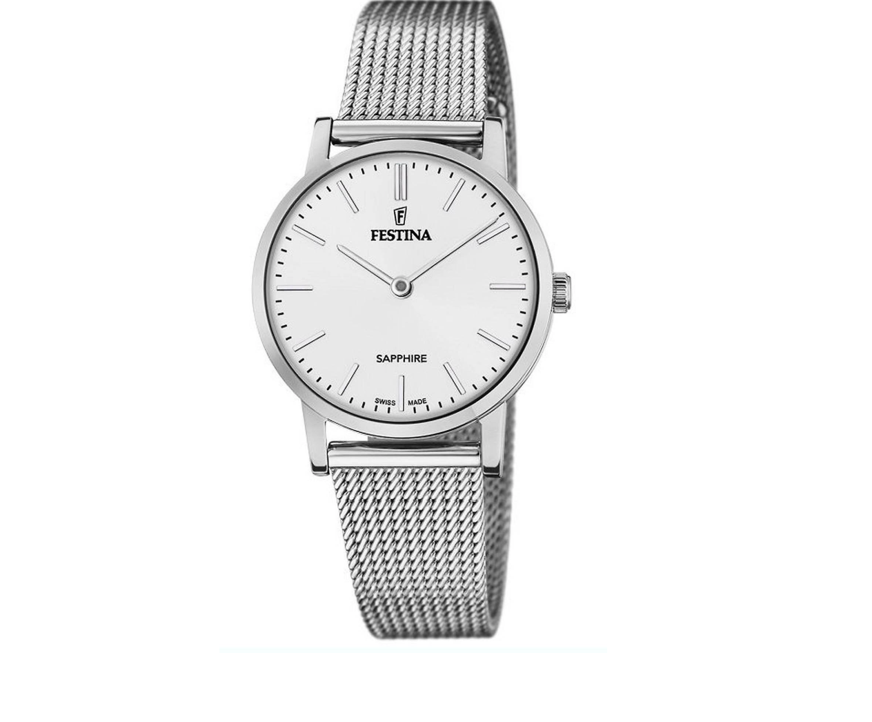 Swiss Made White / Stainless Steel White Dial