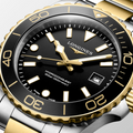 Hydroconquest Black / Two-Tone Black Dial