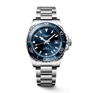HYDROCONQUEST GMT Blue / Stainless Steel | Blue Dial