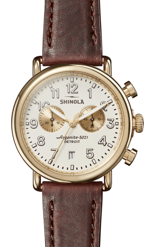 Runwell 2 Eye Chrono 41mm White / Gold | White Dial