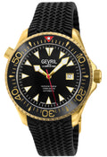 Hudson Yards - Rubber Swiss Made SW200 ceramic rotating bezel helium valve - Black Rubber | Black Dial