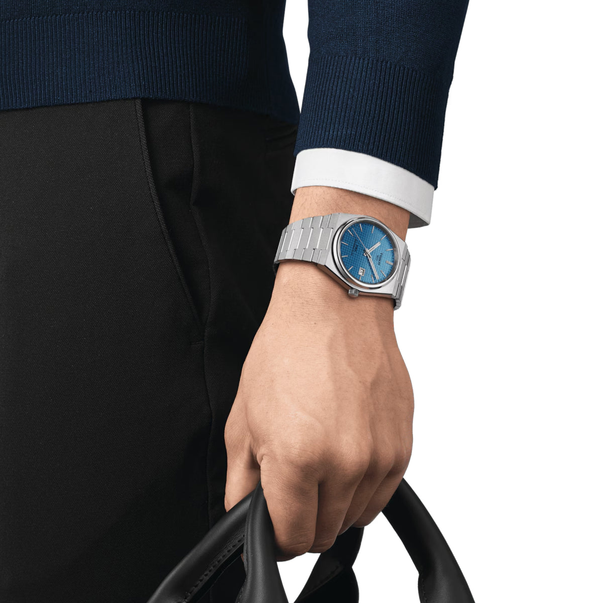 PRX Powermatic 80 40mm Blue Gradient / Stainless Steel | Ice blue chameleon Dial