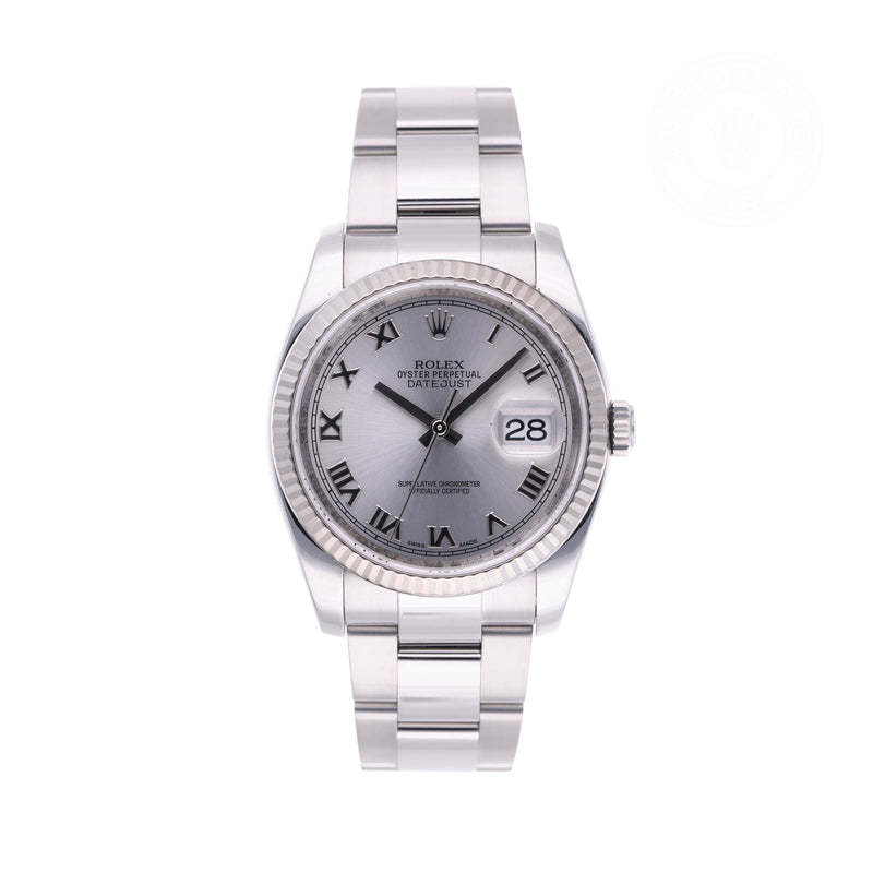 Pre-Owned White Gold Rolex Oystersteel Datejust 36mm-Ref. 116234