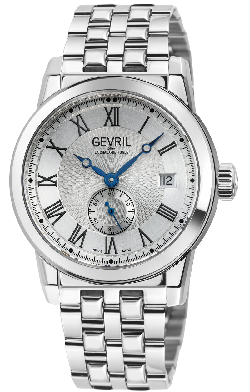 Madison Swiss Automatic Dress Watch, Silver Case, White Dial  steel | Silver Dial