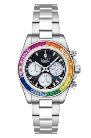 Accelero Rainbow Chronograph Black/Stainless Steel | Black Dial