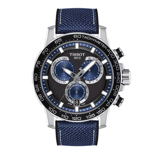 Supersport Chrono Black / Blue Fabric Black Dial