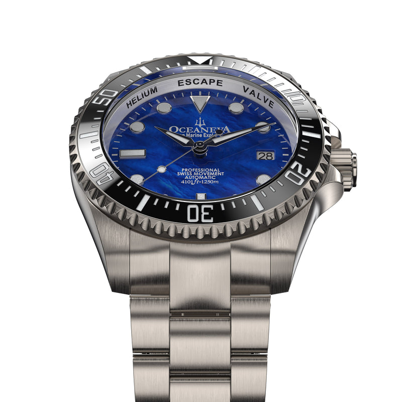 TITANIUM Swiss Automatic SW200 Deep Marine Explorer II