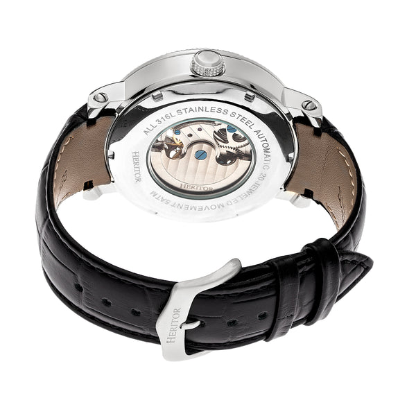 Aries Skeleton Leather Band Watch