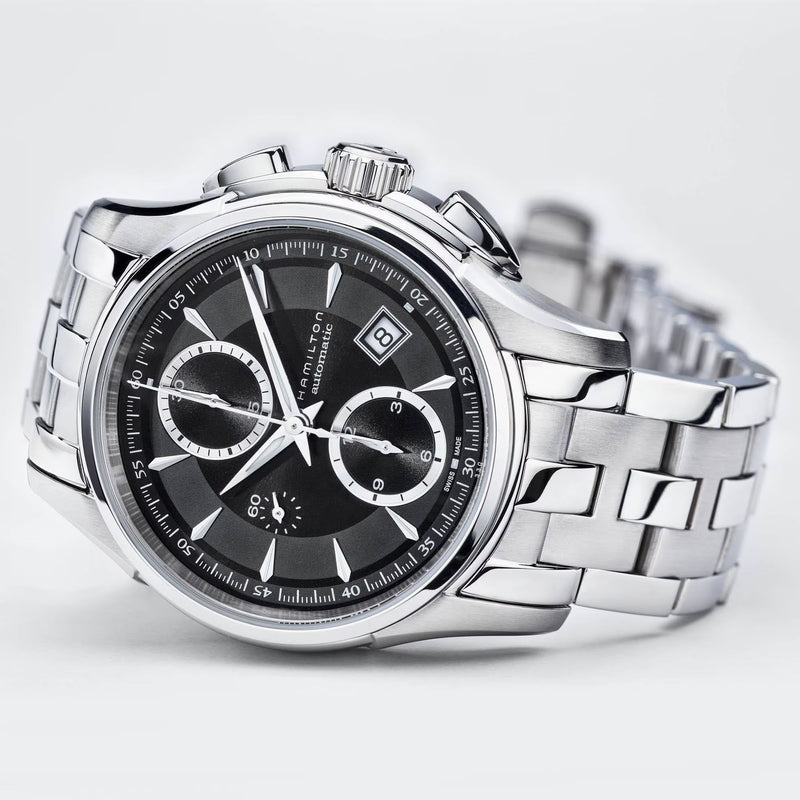 JAZZMASTER Silver/SS Black Dial