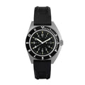 NAV, QUARTZ, SAPH, STE, COL: SS/BKPS 3PC RUBBER Black Sterile/3pc Rubber | Black Dial