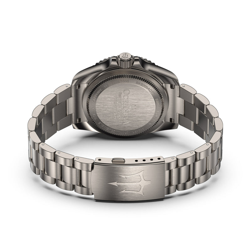 TITANIUM Swiss Automatic SW200 Deep Marine Explorer II Titanium/Black/AquaBurst | Teal Dial