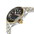 Hudson Yards Swiss Automatic Custom made SW220 - Day/Date display Diver watch, Black Ceramic bezel, Unidirectional Rotating bezel. | Blue Dial