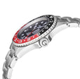 Wall Street GMT Swiss Made SW330 GMT Swiss Automatic Diver's watch black/red | Black Dial
