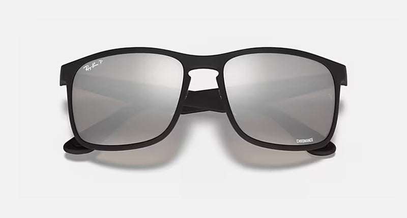 RB4264 CHROMANCE MENS / TECH-CHROMANCE / MATTE BLK - GREY MIRROR SILVER