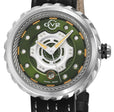 Motorcycle - Sport GV2 Swiss Made Automatic, Green Dial with multi-layers represents a motorcycle disc braking system | Green Dial