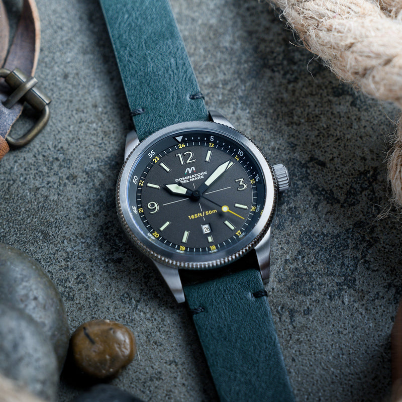 Aviatore Japan Quartz Green / Leather | Green Dial