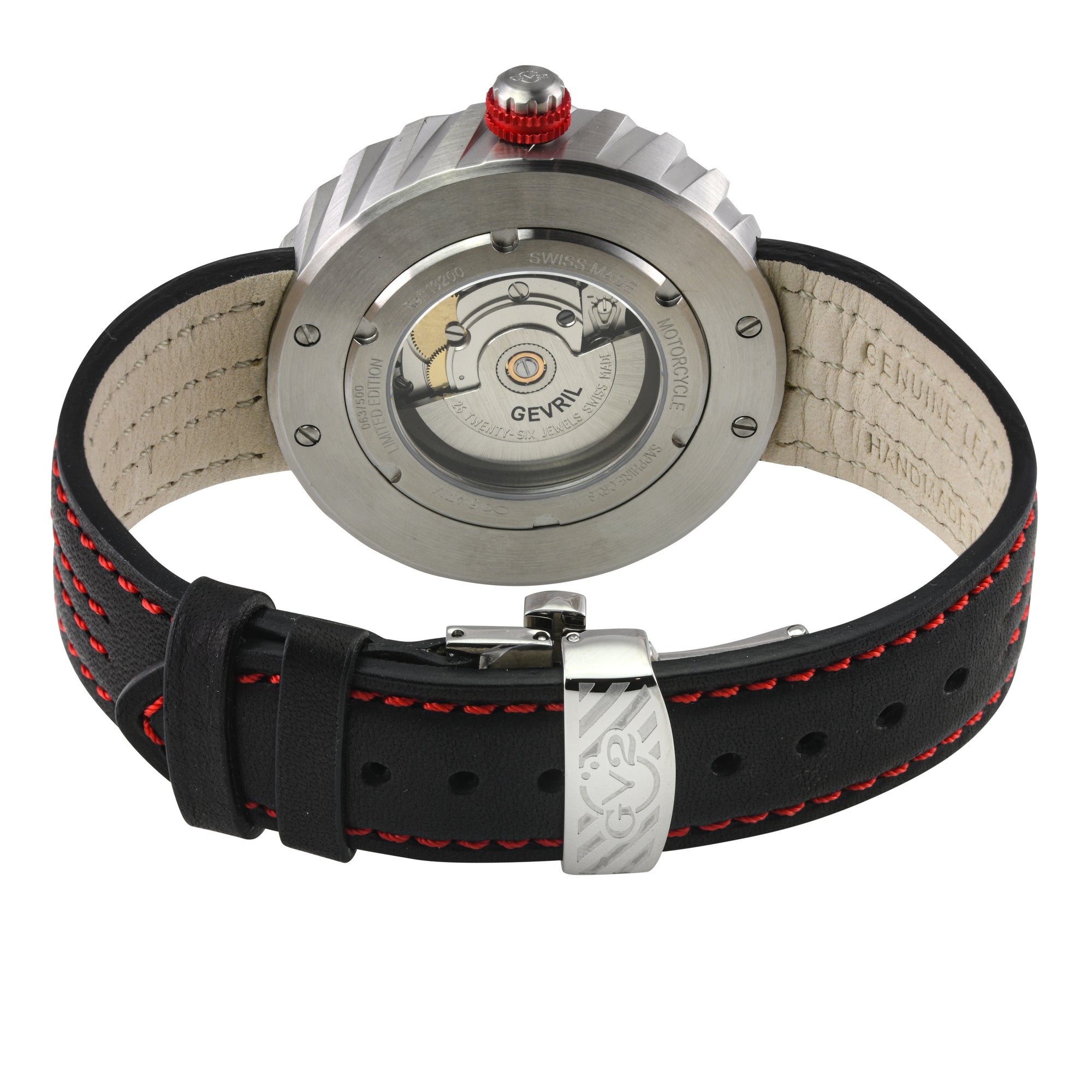 Motorcycle - Sport GV2 Swiss Made Automatic, Black Dial with multi-layers represents a motorcycle disc braking system Black Dial