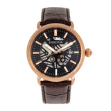 Mattias Leather Band Watch w/ Date