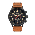 Hawker Hurricane Carey Dual Time Black  Dial / Leather |  Dial