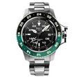 Aero GMT II Black / Green | Black Dial