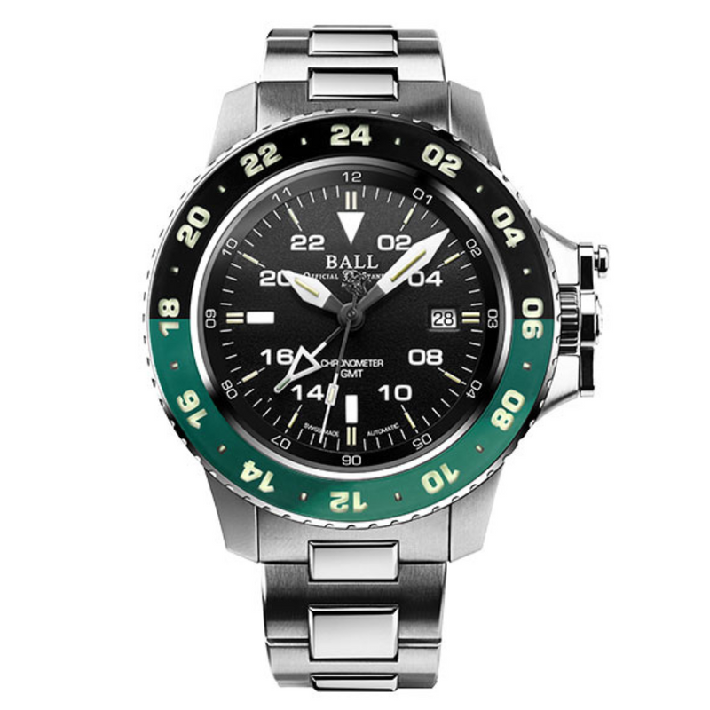 Aero GMT II Black / Green | Black Dial