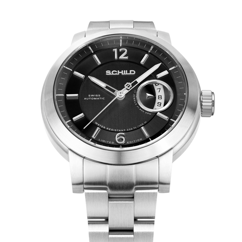 Heinrich Minimal Swiss Automatic Limited Edition Black / Stainless Steel | Black Dial