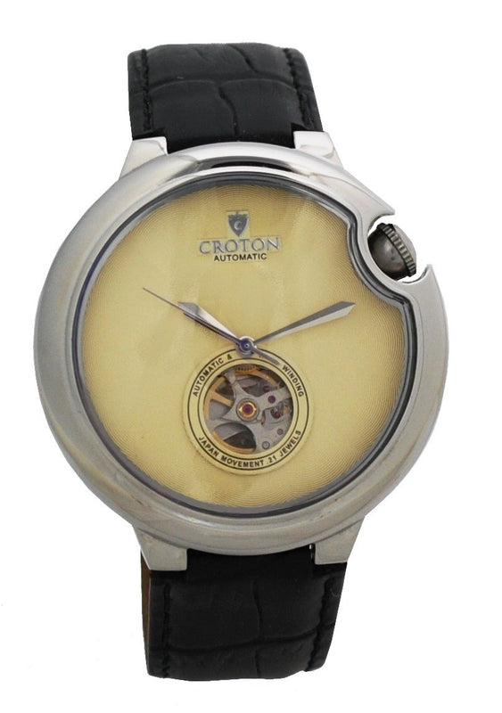 The Battito Men's Stainless Steel Automatic with Heartbeat & Leather Strap  |  Dial