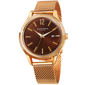 Casual-AK920YGBR Gold/Stainless Steel | Brown Dial