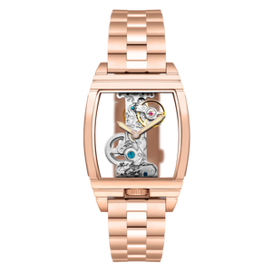 Discovery Wolver Bridge Mechanical Rose Gold / Stainless Steel | Transparent Dial