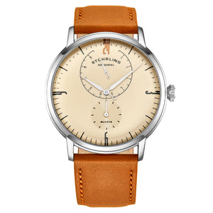Symphony orange/Leather/Off White Dial/Silver Case | Ivory Dial