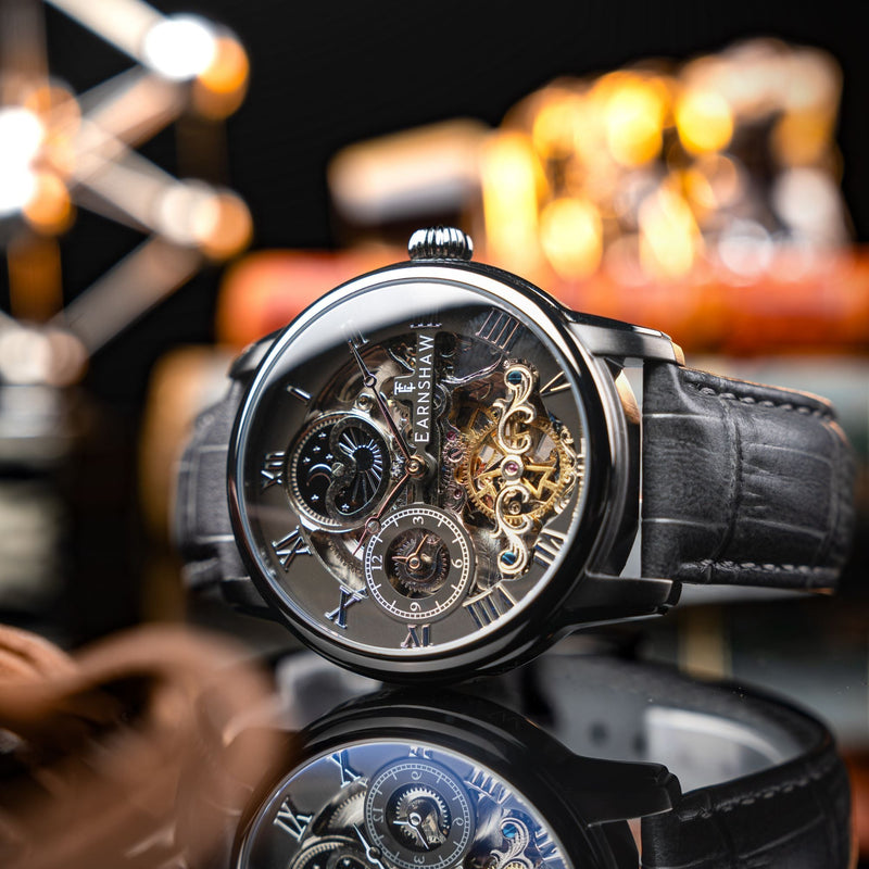 Longitude Automatic Skeleton Gray / Gray Leather | Gray Dial