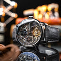 Longitude Automatic Skeleton Gray / Gray Leather | Gray Dial