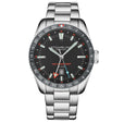 Voyager GMT 4017.4 Quartz GMT 42mm Diver Silver/Stainless Steel | Black Dial