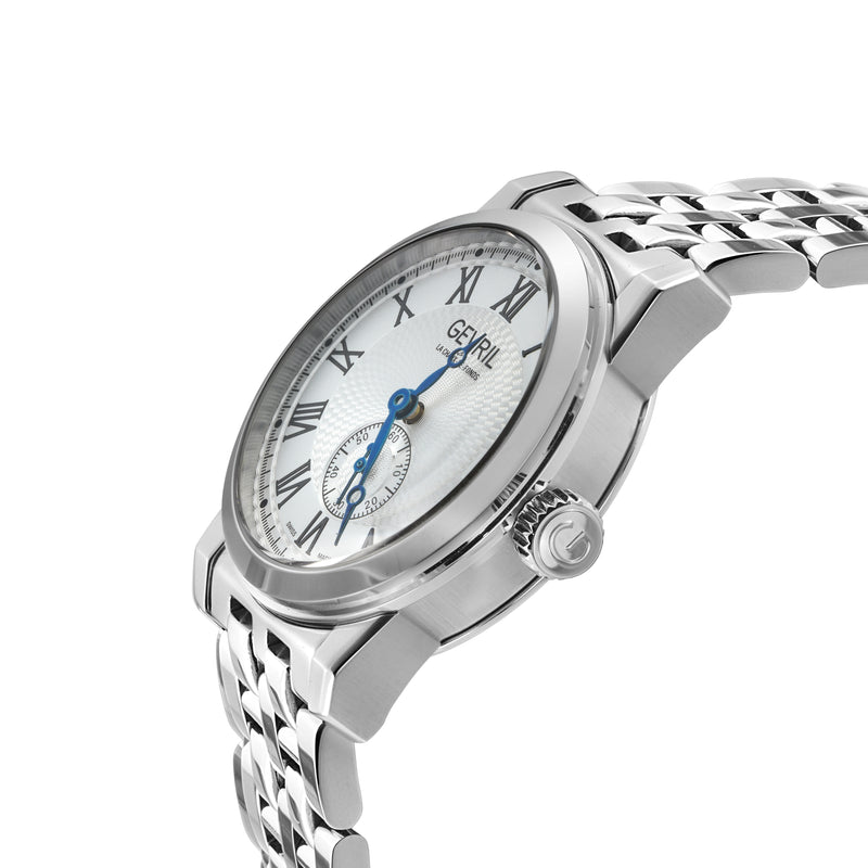 Madison Swiss Automatic Dress Watch, Silver Case, White Dial  steel | Silver Dial