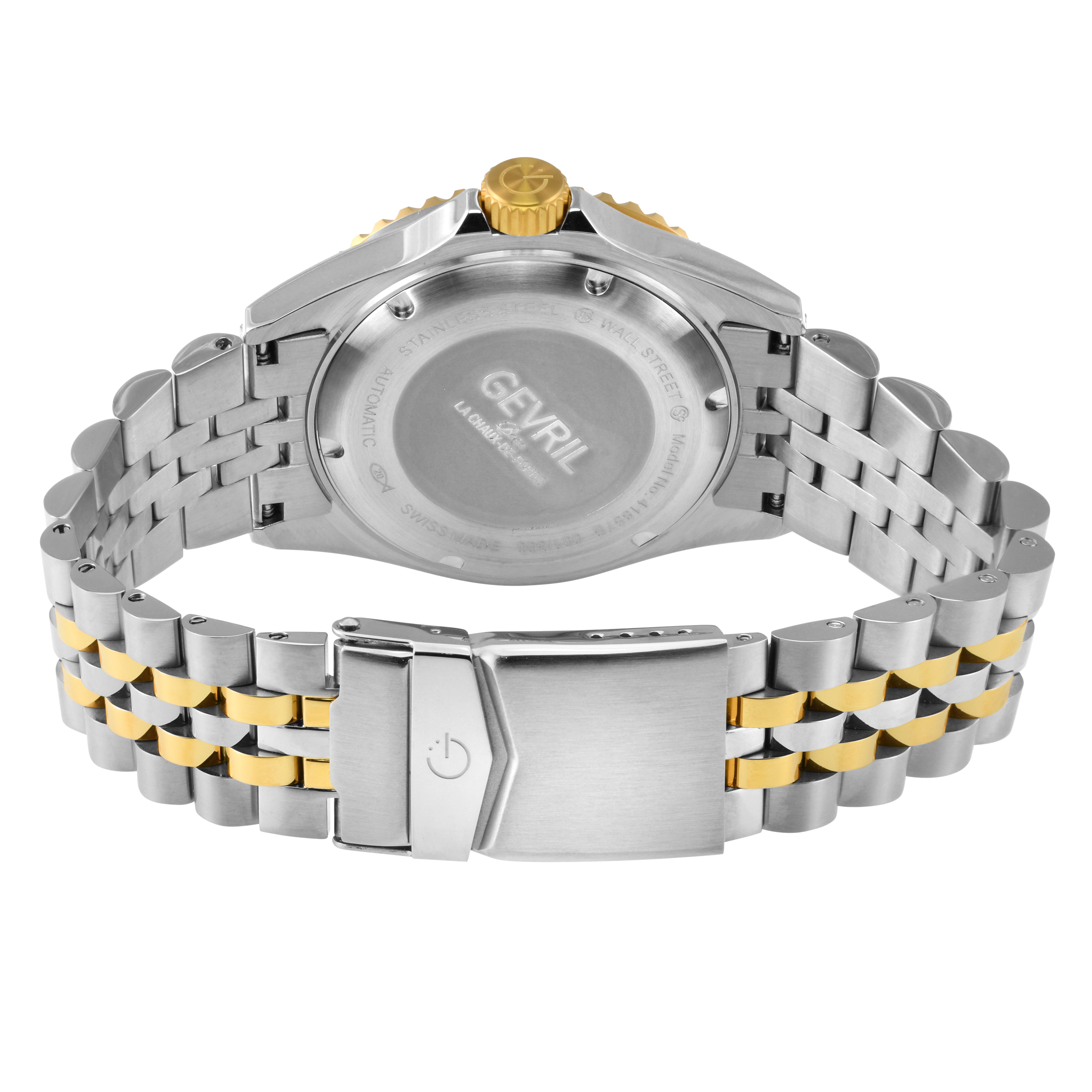 Wall Street Gevril Swiss Made SW200-1 Steel Rotating Blue Ceramic