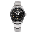 Skindiver Nautique Black with Khaki Brown Lum / Steel Bracelet | Black Dial