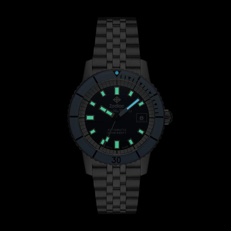 Super Sea Wolf Blue Dial/Sky Blue Top Ring | Blue Dial
