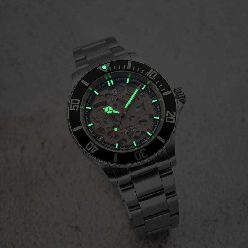 Atlantica Skeleton Diver Automatic Black / Stainless Steel | Black Dial