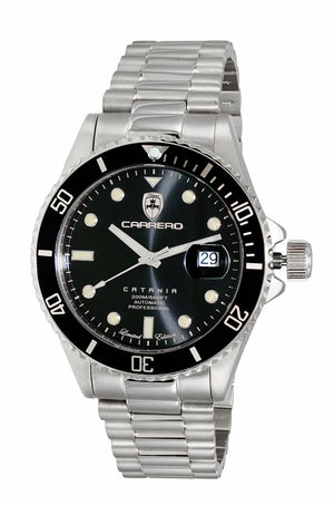 CATANIA -PD SILVER TONE/BLACK | Black Dial Dial