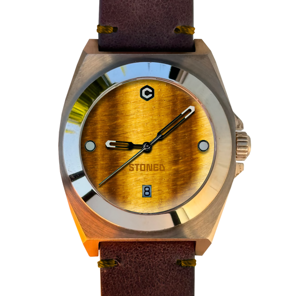 STONED COLLECTION TIGERS EYE | Brown Dial