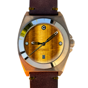 STONED COLLECTION TIGERS EYE | Brown Dial