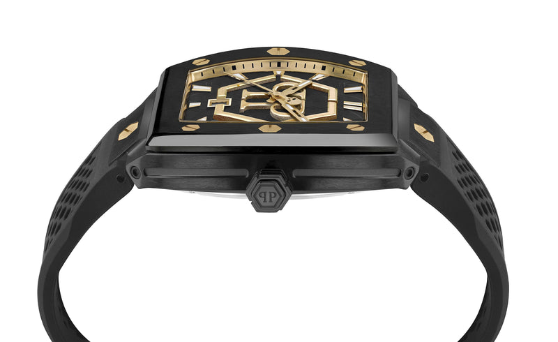 THE HEXAGON PHANTOM 44MM Black / Polyurethane | Black Dial