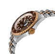Wall Street Gevril Swiss Made SW200-1 Steel Rotating Brown Ceramic Bezel , 316L case, Brown Dial | Brown Dial